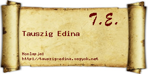 Tauszig Edina névjegykártya